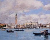Venice, the Campanile, the Ducal Palace and the Piazzetta - 尤金·布丹
